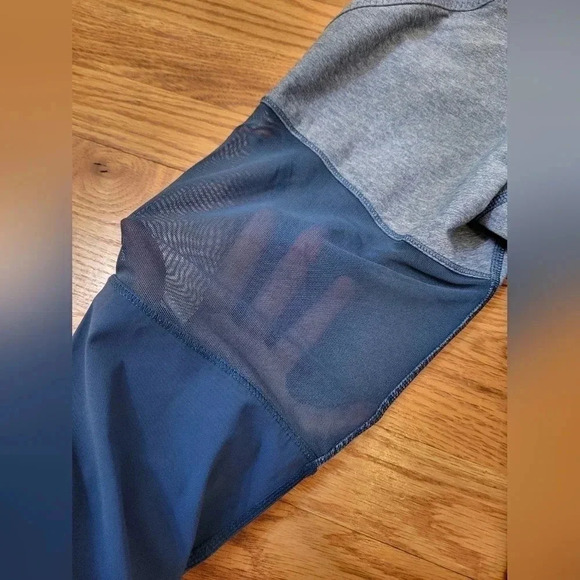 Lululemon Training Tough Crop Poseidon Blue Luxtreme Mesh Details Tights(6) - Picture 5 of 8